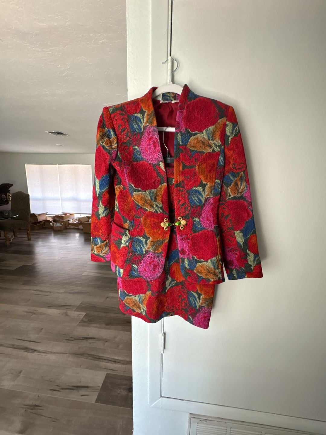 Ungaro Parallele Paris Floral Brocade Skirt Suit Set